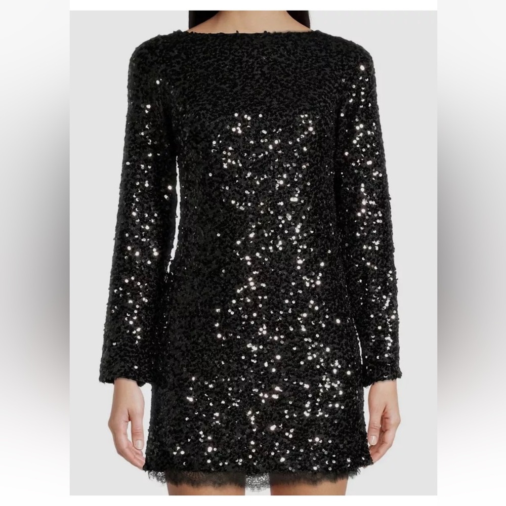 Sachin & Babi Black Cameron Sequined Mini